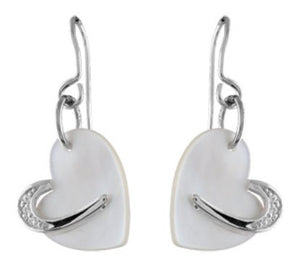 Boucles d'oreilles en argent, nacre